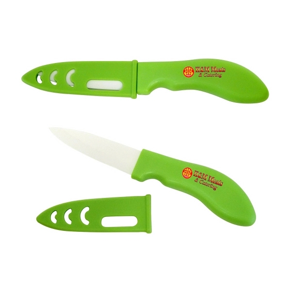 7 1/8'" x 1" paring knife with sharp, 3" ceramic blade... from ASI 61966 HPG / Beacon Promotions