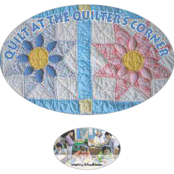 Extra-large rectangular 8-mil thick 3" x 5" vinyl static cling decal.... from ASI 59080 Halls & Company