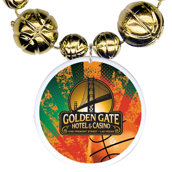 38" strand of 10 mm basketball-shaped beads and six larger 20... from ASI 62677 iline PROMO (The Innovative Line) / iline PROMO (The Innovative Line)