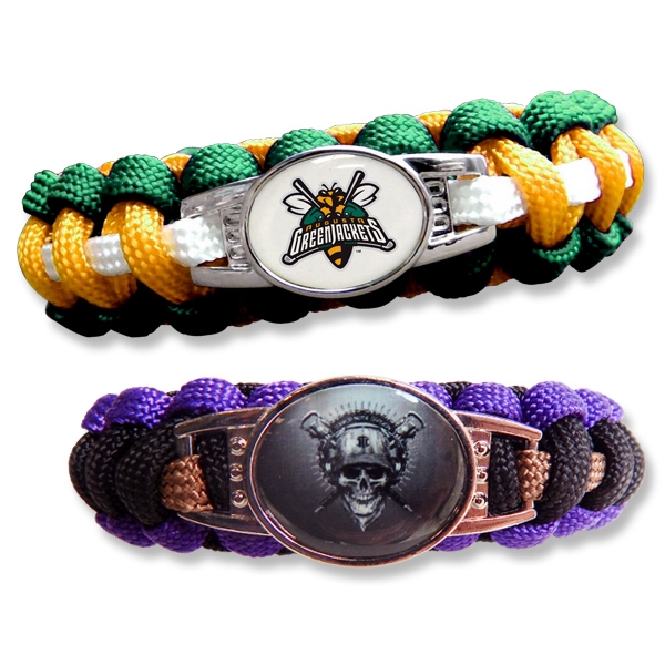 Paracord Bracelet with Oval Alloy Plate and Epoxy Domed Logo... from ASI 62677 iline PROMO (The Innovative Line) / iline PROMO (The Innovative Line)