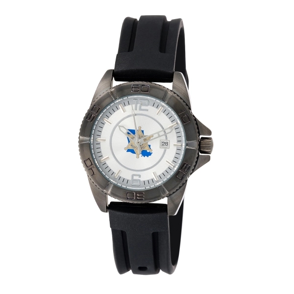 Women's black watch with rubber strap, date window, water resistance, Japanese... from ASI 86230 Selco