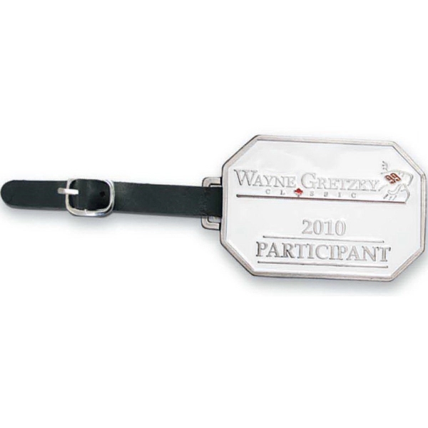 Bag tag, 5 square inch, with 6" black strap.... from ASI 53697 Faro Products