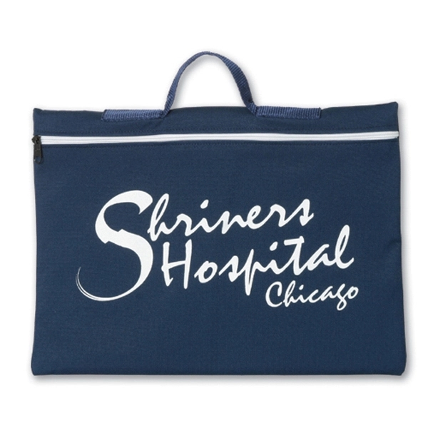 Flat construction portfolio with zipper closure and webbing carrying handle.... from ASI 41630 Brave USA / Brave USA