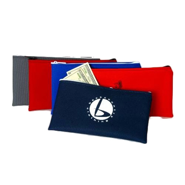 Flat construction bank deposit bag with zipper closure.... from ASI 41630 Brave USA / Brave USA