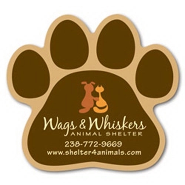 3" x 2.75" paw print shaped magnet with four color process... from ASI 68507 The Magnet Group / Magnet LLC™