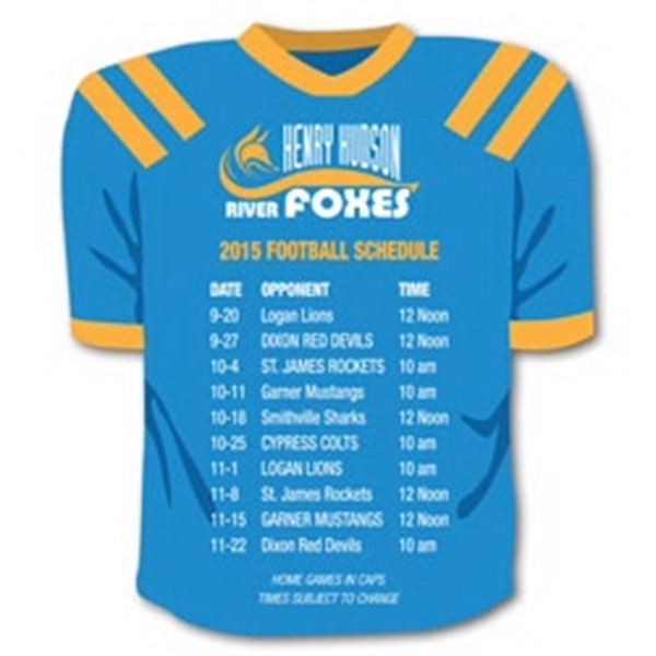 Sports jersey shaped magnet with custom 4 color process imprinted team... from ASI 68507 The Magnet Group / Magnet LLC™