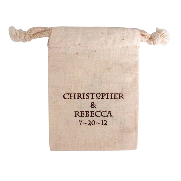 Natural cotton drawstring bag with flat construction. Available in multiple sizes.... from ASI 41630 Brave USA / Brave USA