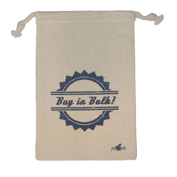 Natural cotton drawstring bag with flat construction. Available in multiple sizes.... from ASI 41630 Brave USA / Brave USA