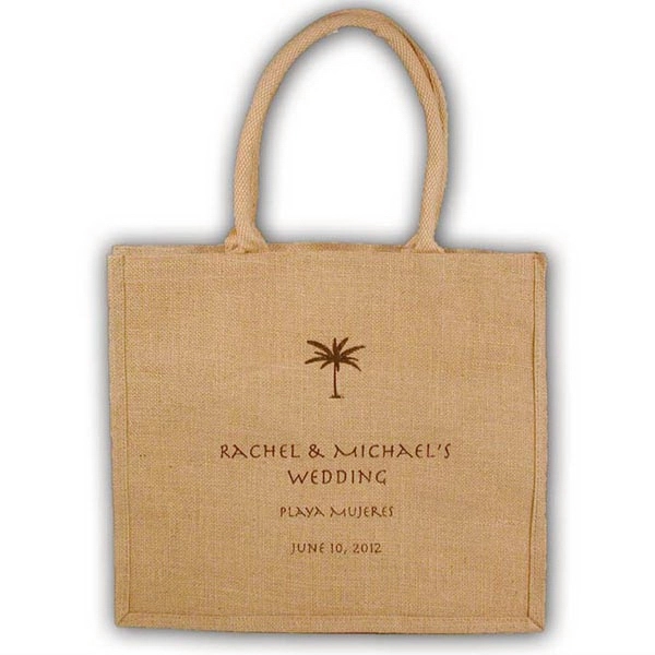Laminated jute/burlap tote bag with full gusset construction, Imported... from ASI 41630 Brave USA / Brave USA