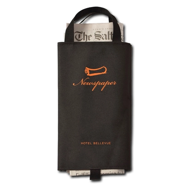 Newspaper caddy with dual carry handles and bottomless construction.... from ASI 41630 Brave USA / Brave USA