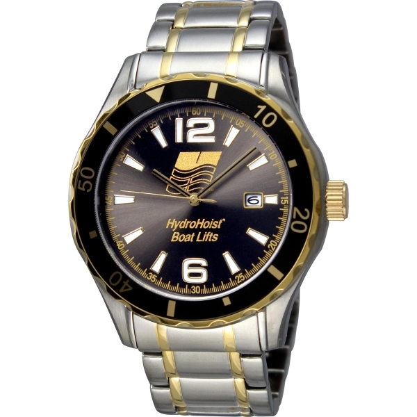 Men's and women's silver/gold Canvas watch with a second hand, water... from ASI 86230 Selco