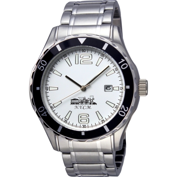 Men's and women's silver Canvas watch with a second hand, water... from ASI 86230 Selco