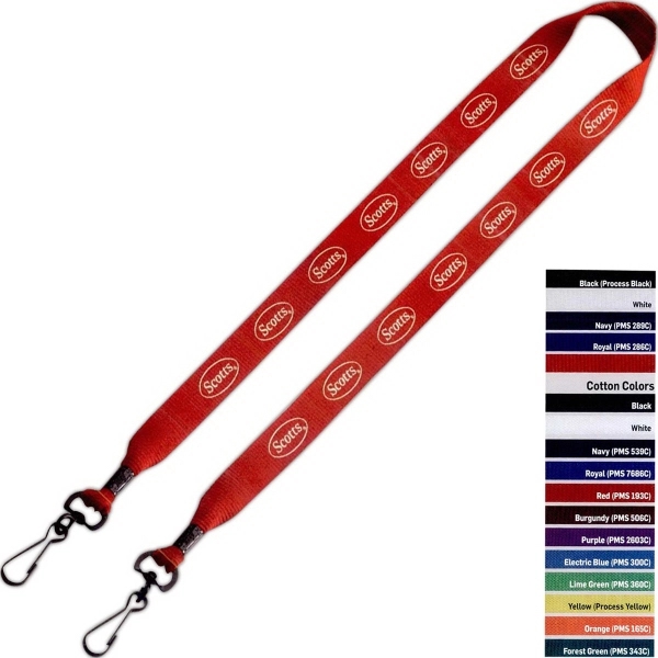 3/4" x 16" polyester lanyard with double ended swivel snap hook.... from ASI 88060 Snugz/USA Inc / SnugZ USA®