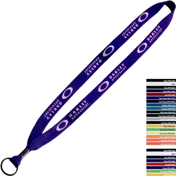 5/8" x 16" polyester lanyard with metal crimp and rubber O-ring.... from ASI 88060 Snugz/USA Inc / SnugZ USA®