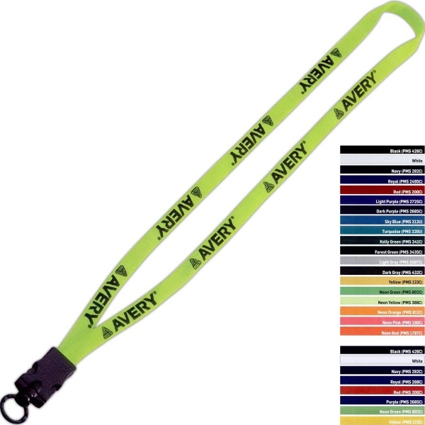 5/8" x 16" polyester lanyard with plastic snap-buckle release and O-ring.... from ASI 88060 Snugz/USA Inc / SnugZ USA®