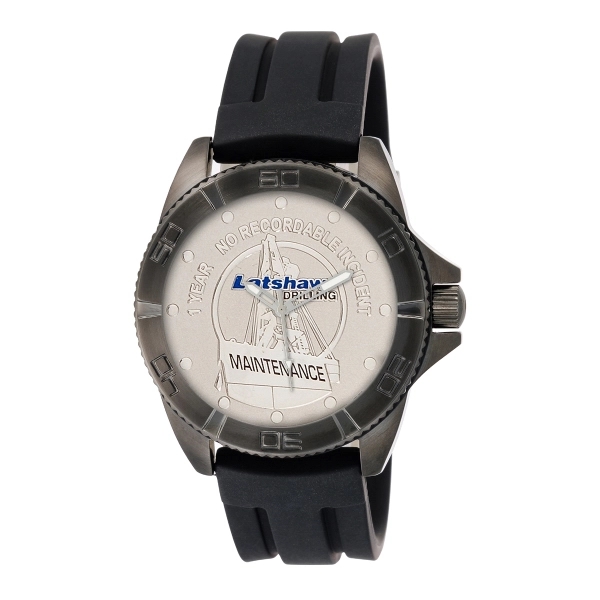 Men's and women's black watch with a matching rubber strap, a... from ASI 86230 Selco