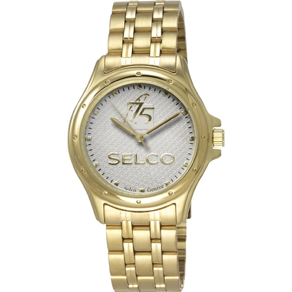 Men's and women's gold watch with a second hand, water resistance,... from ASI 86230 Selco