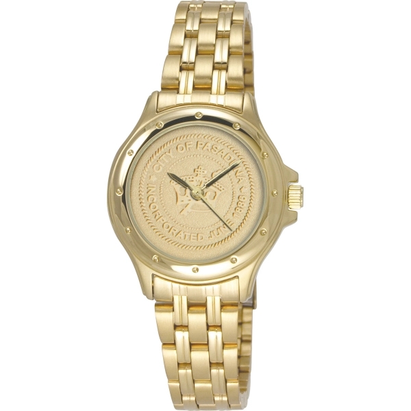 Men's and women's gold watch with a second hand, water resistance,... from ASI 86230 Selco