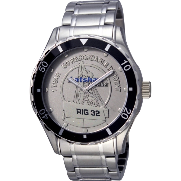 Men's and women's silver New Canvas watch with a second hand,... from ASI 86230 Selco