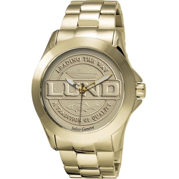 Men's and women's gold Intrigue watch with a second hand, water... from ASI 86230 Selco