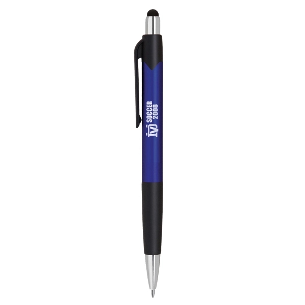 Plastic click action ballpoint pen with soft touch stylus.... from ASI 31517 Admart Products / Admart Line