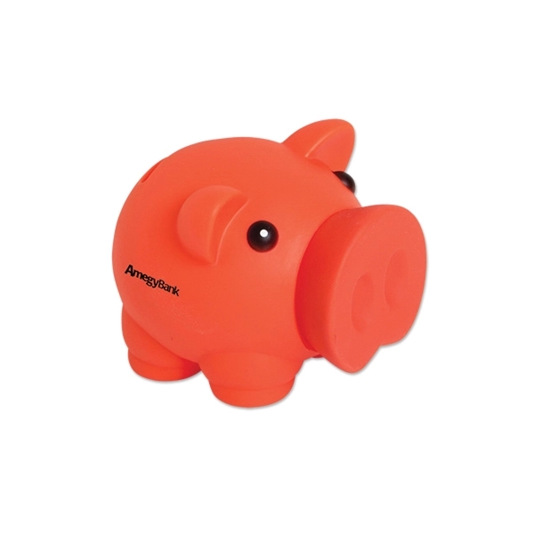 4" x 3" PVC-made piggy bank, offered in a variety of... from ASI 98360 WOWLine / WOWLine®