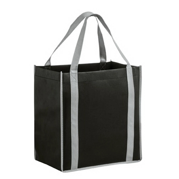 12" x 8" x 13" non-woven polypropylene two-tone tote with gusset,... from ASI 35290 American Ad Bag Co