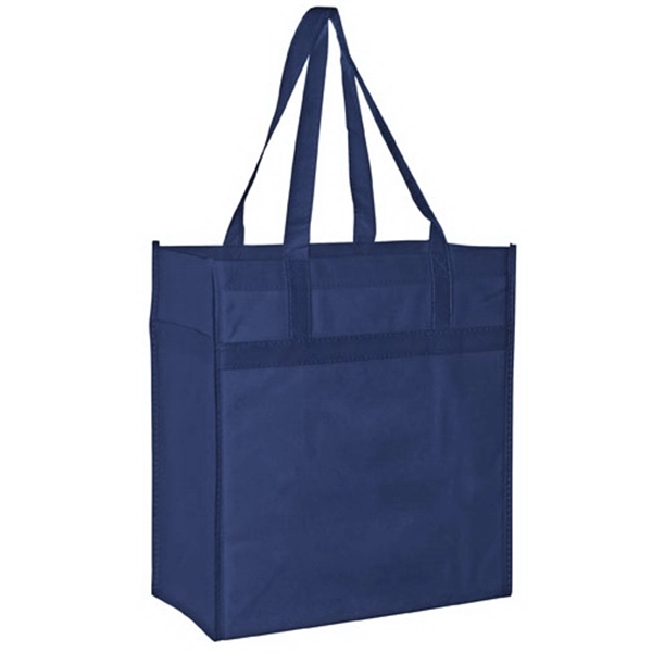 13" x 14" non-woven PP grocery tote with gusset, poly board... from ASI 35290 American Ad Bag Co