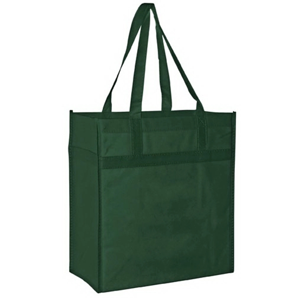 13" x 14" non-woven PP grocery tote with gusset, poly board... from ASI 35290 American Ad Bag Co