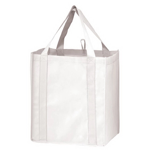 13" x 15" non-woven PP grocery tote with gusset, hanging loop,... from ASI 35290 American Ad Bag Co / American Ad Bag