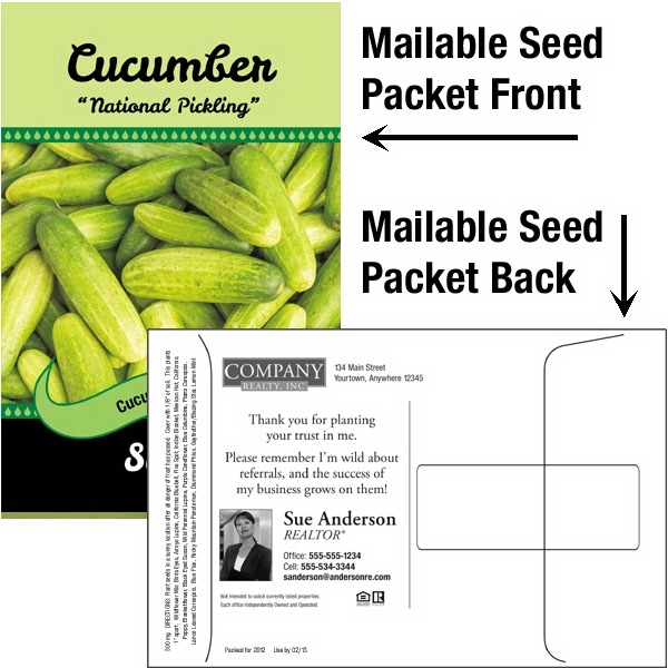 Mailable Seed Packet - Custom Printed Back... from ASI 46719 Corner Lot Marketing Inc / CLMPromotions