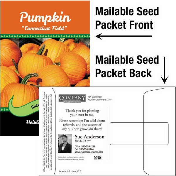 Mailable Seed Packet - Custom Printed Back... from ASI 46719 Corner Lot Marketing Inc / CLMPromotions