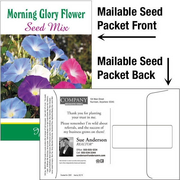 Mailable Seed Packet - Custom Printed Back... from ASI 46719 Corner Lot Marketing Inc / CLMPromotions