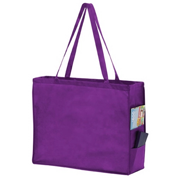 20" x 6" x 16" non-woven polypropylene tote bag with side... from ASI 35290 American Ad Bag Co