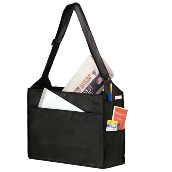 16" x 6" x 14" non-woven polypropylene tote with side and... from ASI 35290 American Ad Bag Co