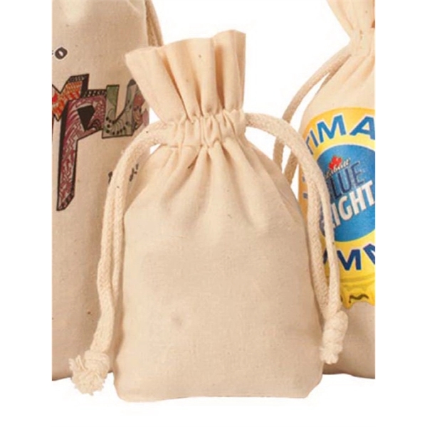100% natural cotton gusseted drawstring bag. Available in multiple sizes.... from ASI 41630 Brave USA / Brave USA