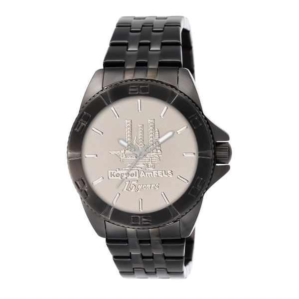 Black IP plated stainless steel watch matching bracelet, water resistance, and... from ASI 86230 Selco