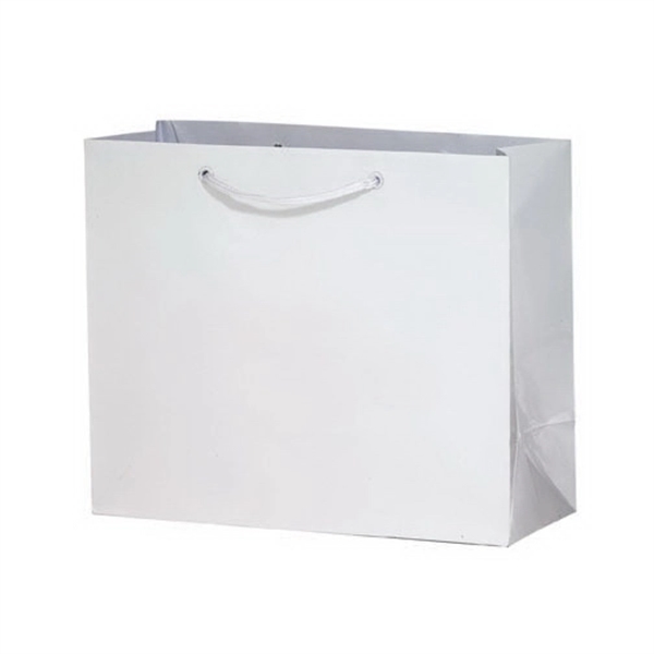 9" x 3" x 7" glossy laminated paper Euro-style tote with... from ASI 35290 American Ad Bag Co