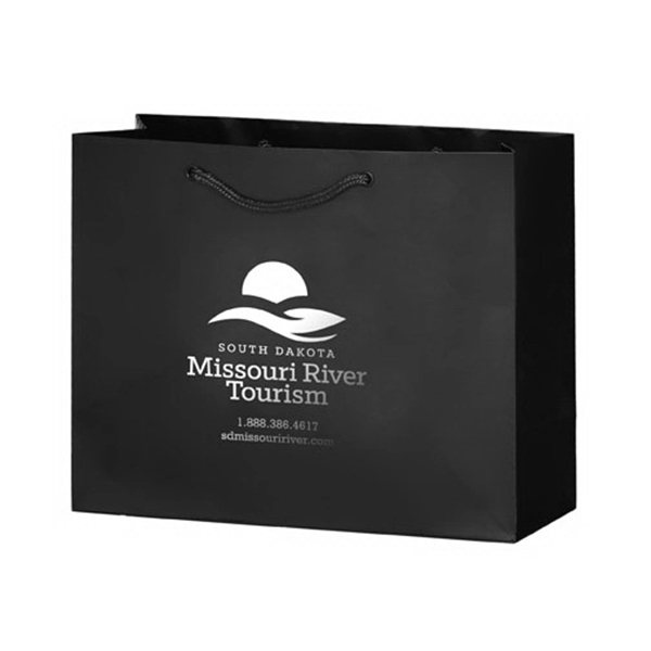 9" x 3" x 7" glossy laminated paper Euro-style tote with... from ASI 35290 American Ad Bag Co