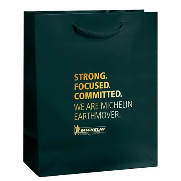 8" x 4" x 10" glossy laminated paper Euro-style bag with... from ASI 35290 American Ad Bag Co