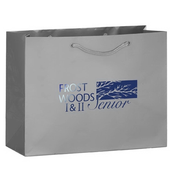 13" x 5" x 10" glossy laminated paper Euro-style bag with... from ASI 35290 American Ad Bag Co