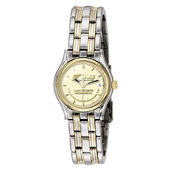 Two-tone watch made with a five micron gold plated stainless steel... from ASI 86230 Selco