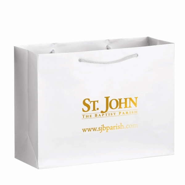 16" x 6" x 12" glossy laminated Euro-style tote bag with... from ASI 35290 American Ad Bag Co