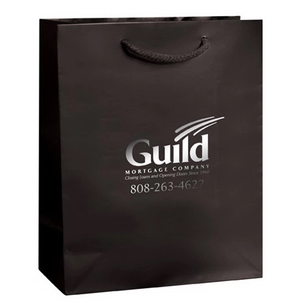 8" x 4" x 10" European style matte paper shopping bag... from ASI 35290 American Ad Bag Co