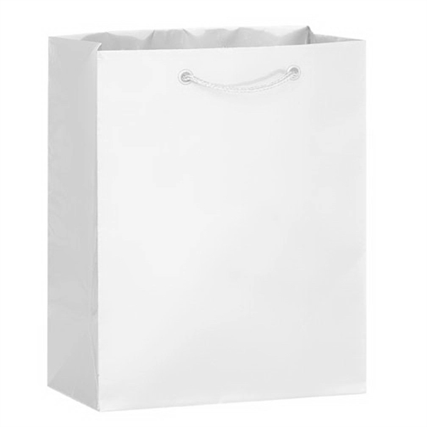 8" x 4" x 10" European style matte paper shopping bag... from ASI 35290 American Ad Bag Co