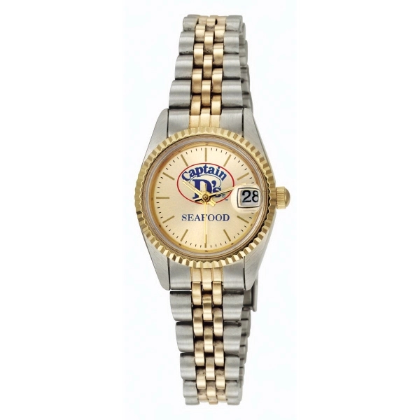 Splash-resistant alloy case watch with stainless steel bracelet, date function and... from ASI 86230 Selco