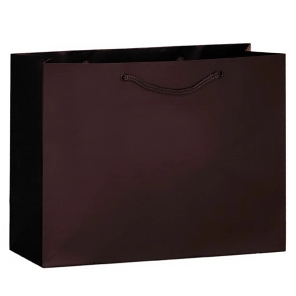 13" x 5" x 10" matte laminated paper Euro-style shopping bag... from ASI 35290 American Ad Bag Co