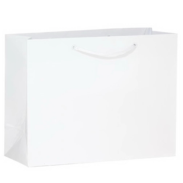 13" x 5" x 10" matte laminated paper Euro-style shopping bag... from ASI 35290 American Ad Bag Co