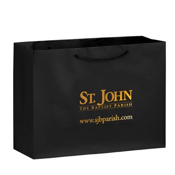 16" x 16" x 12" laminated paper Euro-style shopping bag with... from ASI 35290 American Ad Bag Co