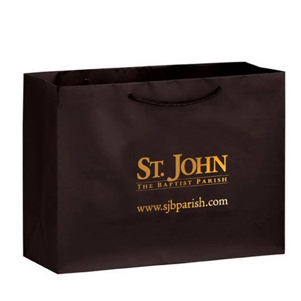 16" x 16" x 12" laminated paper Euro-style shopping bag with... from ASI 35290 American Ad Bag Co